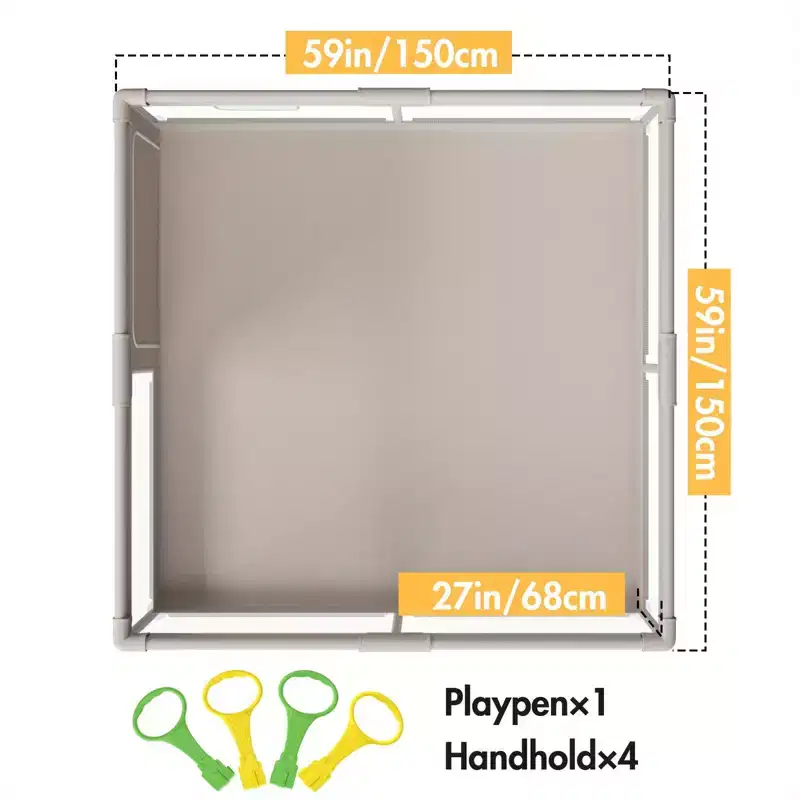 59x59in Baby Playpen Safe and Durable Activity Fence for Babies and Toddlers, Indoor & Outdoor Use, Perfect for Playtime and Learning