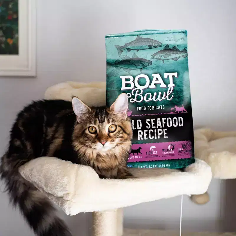 Boat To Bowl Fish, Salmon and Wild Seafood Flavor Recipe Dry Cat Food - 3.5lbs