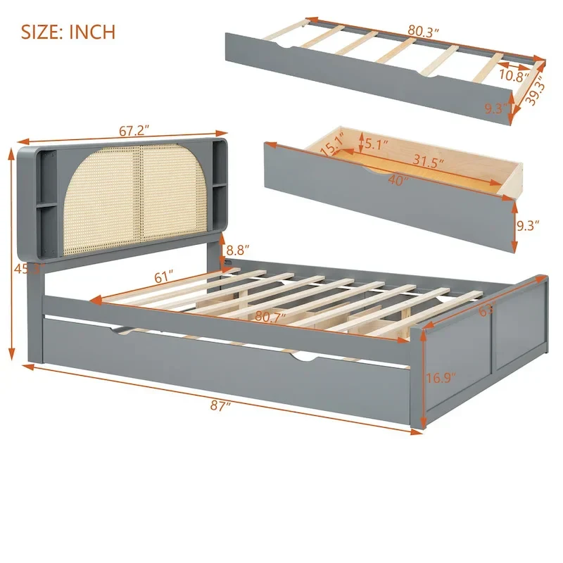 Rough Mango Wood TV Stand | Bicycle Chain Wheel Doors | 47.2