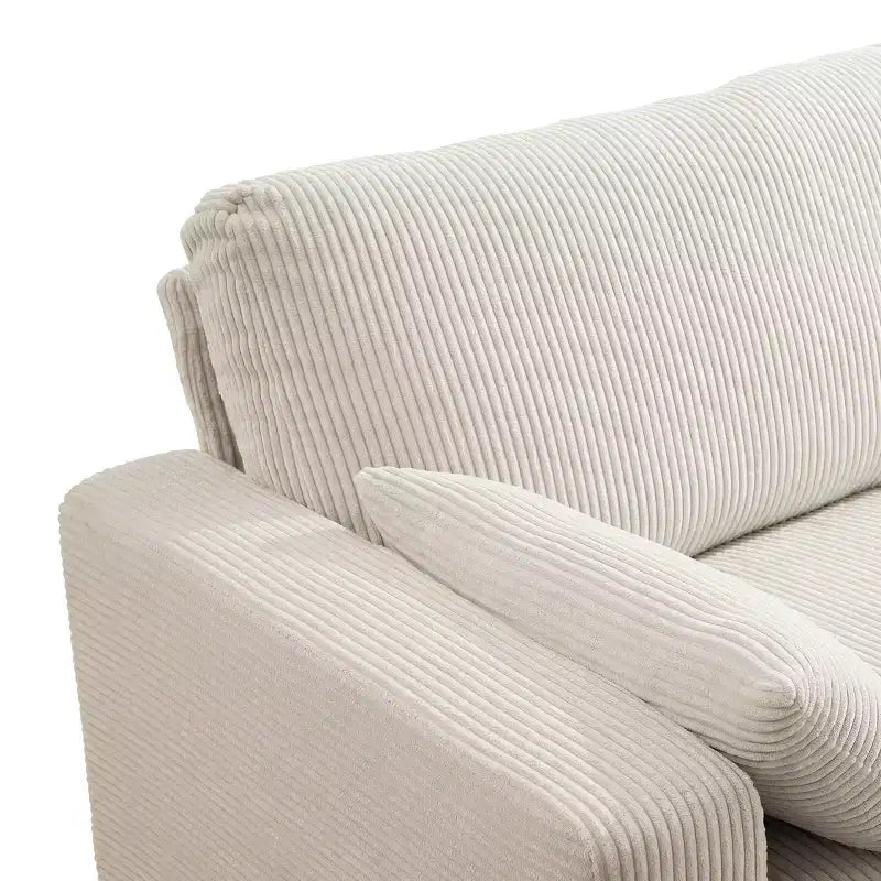 Modern Fabric Upholstered Loveseat with Removable Covers