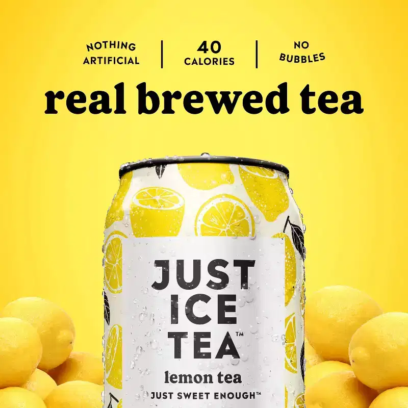 JUST ICE TEA Lemon Black Tea - 4pk/12 fl oz Cans