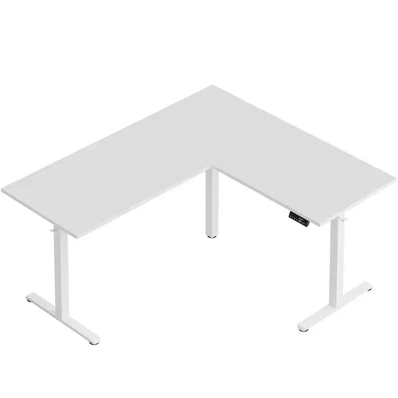 63 L-Shaped Electric Standing Desk with Charging Station, Hooks & Height Adjustment for Home Office