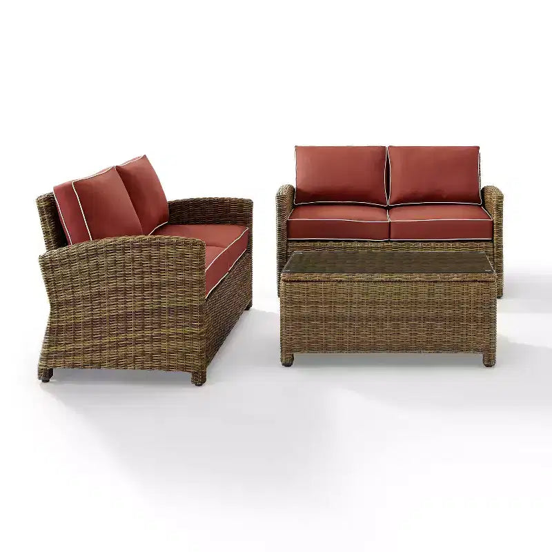 Bradenton 3pc Outdoor Wicker Seating Set - Crosley