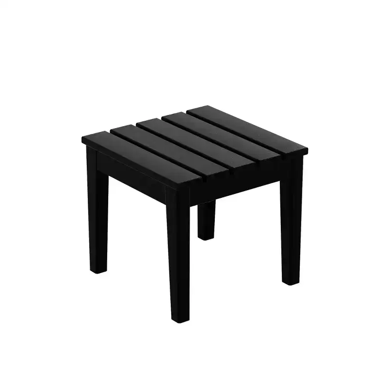 WestinTrends Malibu Outdoor Patio 3-Piece HDPE Adirondack Garden Chairs with Square Adirondack Side Table Set