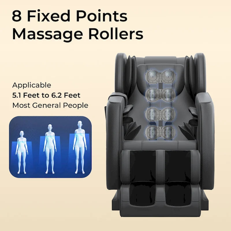 Full Body Massage Chair with Zero Gravity, Bluetooth Speaker & Foot Roller