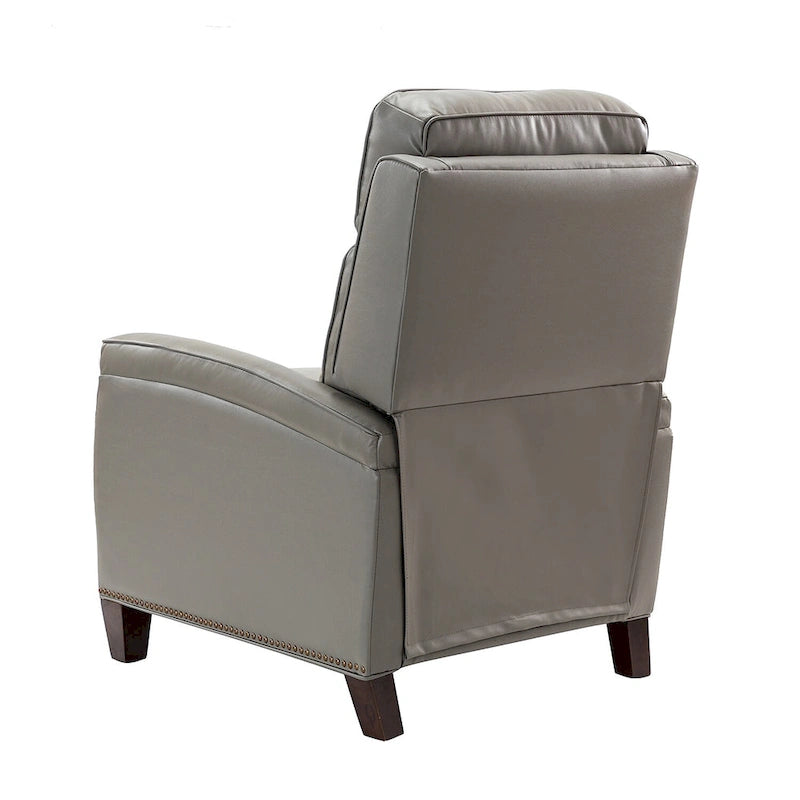 Mid-Century Modern Pushback Recliner with Nailhead Trim