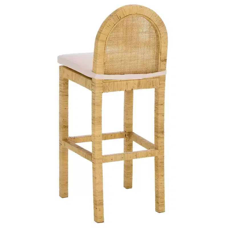 Cane Round Back Bar Stool