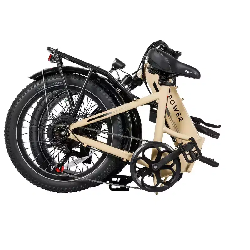 GoPowerBike GoPlus Folding Electric Bike | 20 Fat Tire eBike | 500W Motor, 20mph Top Speed | 45+ Mile Range, 5 Pedal-Assist Levels | Open Box