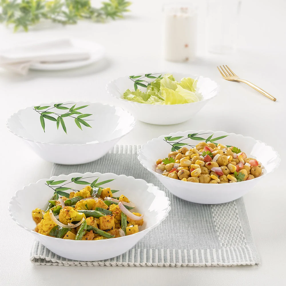 Green Bamboo Leaves Multipurpose Bowl Set – 2 pcs