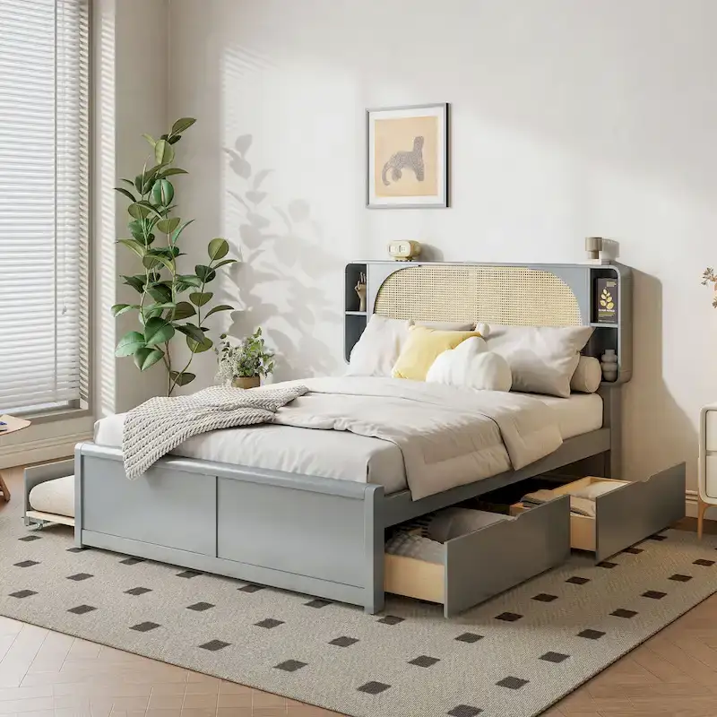 Rough Mango Wood TV Stand | Bicycle Chain Wheel Doors | 47.2