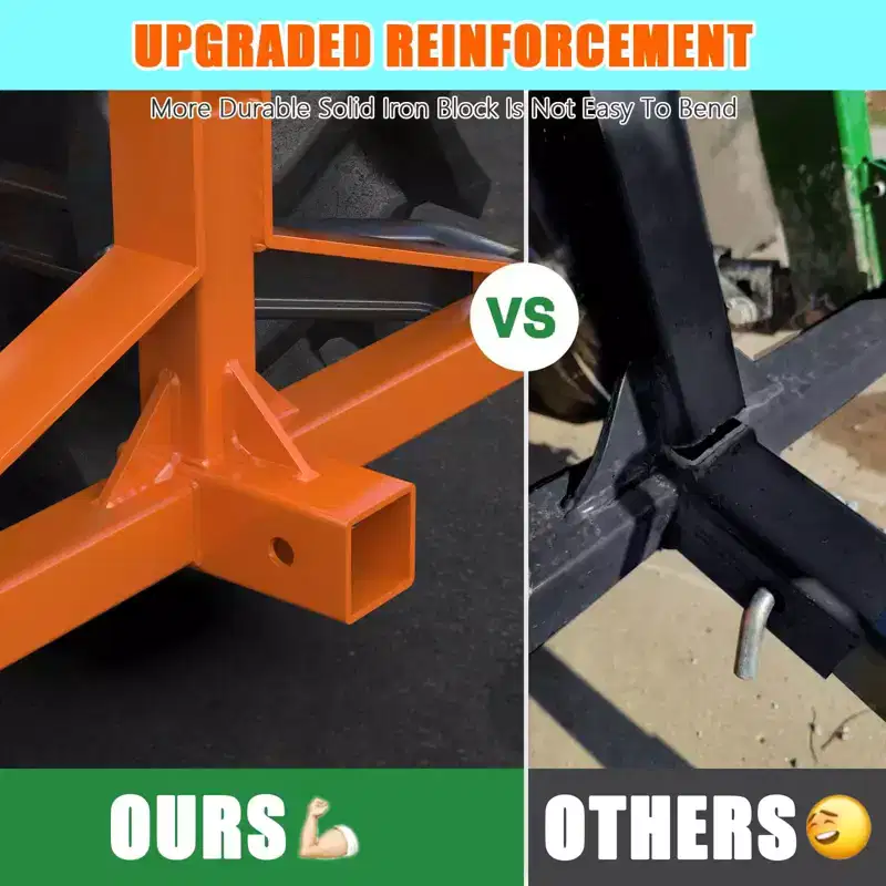3 Point 2 Trailer Hitch Receiver Heavy-Duty for Category 1 Tractors Compatible with Kubota, BX, LM25H, WLM Tractor, NorTrac, Yanmar, Kioti, Cat