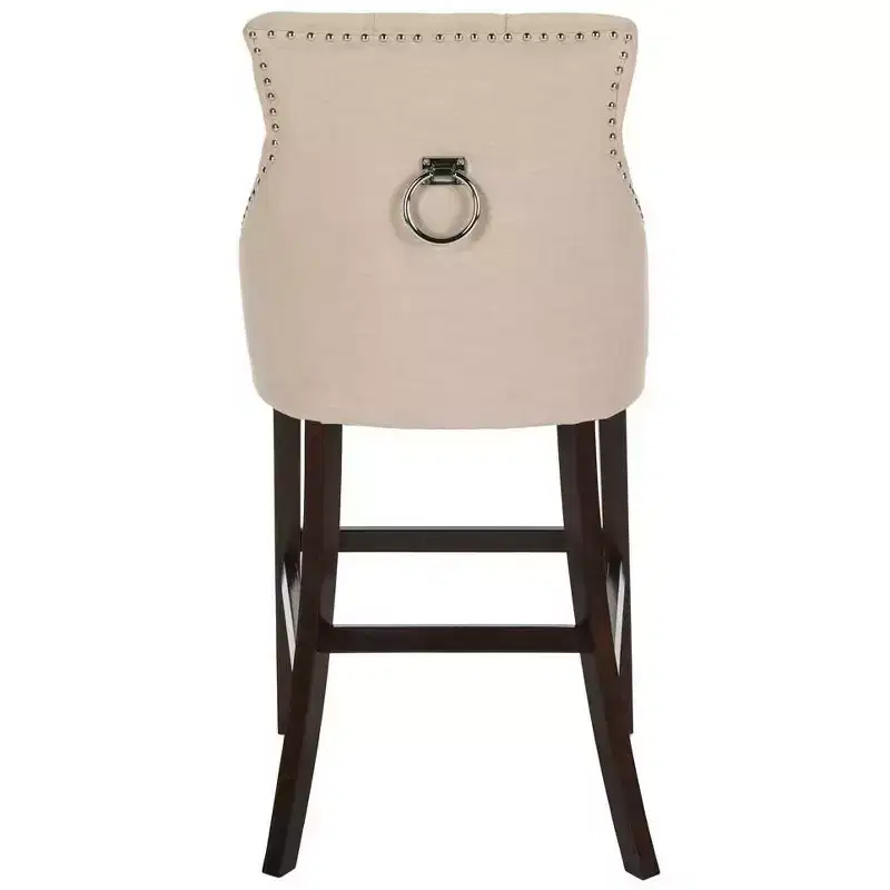 Tufted Wing Back Bar Stool