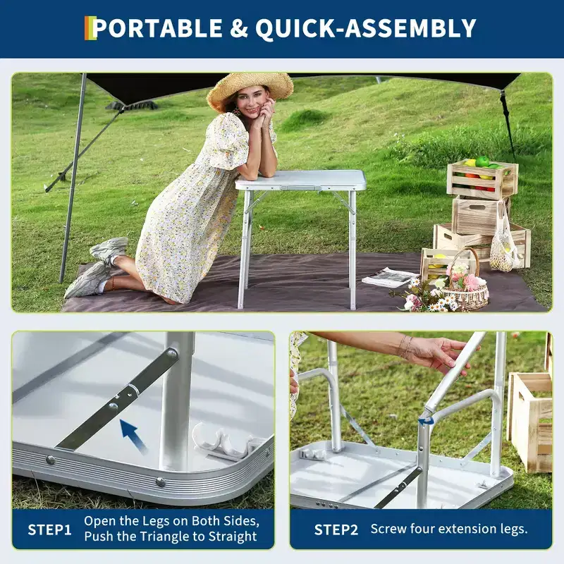 1Pc Aluminum Frame MDF Board Table, Modern Table, Work Desk, Home Office Furniture, Compact Table, Office Table