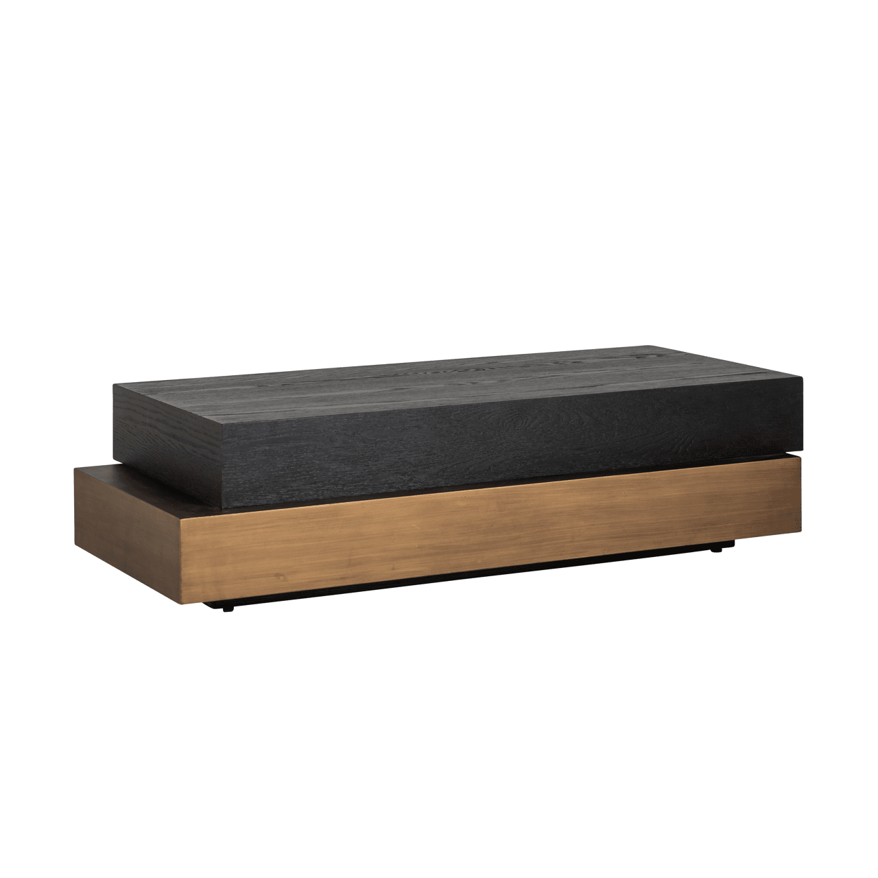 Black & Bronze Stacked Coffee Table