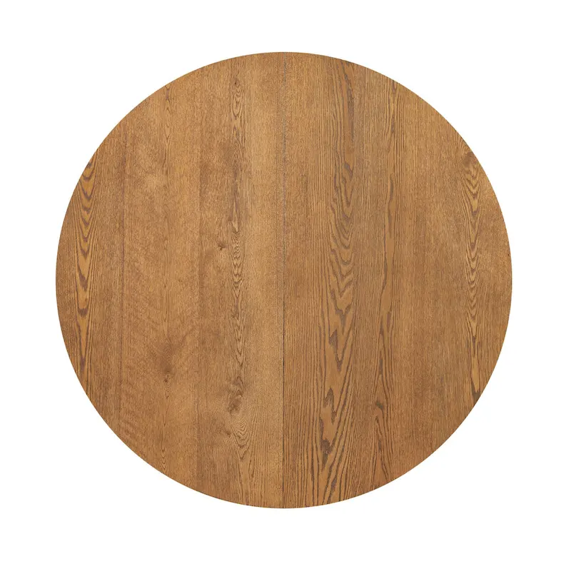 Modern Style Extendable Round Dining Table with Removable Leaf and Upholstered Dining Chairs