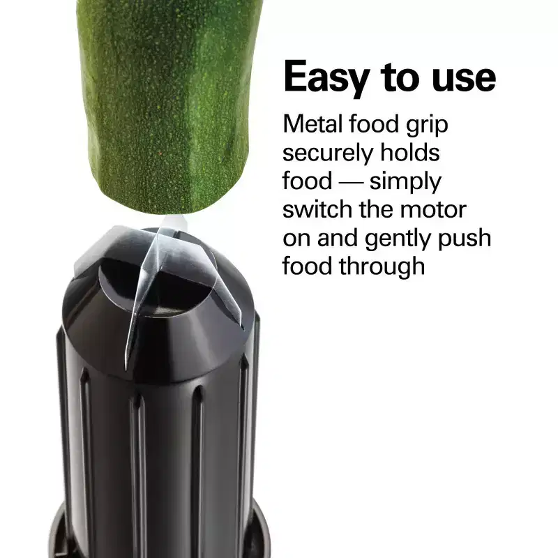 Hamilton Beach 3-Cone Spiralizer - Black: Electric Veggie & Zucchini Spiralizer, Food Slicer, Dishwasher-Safe Parts