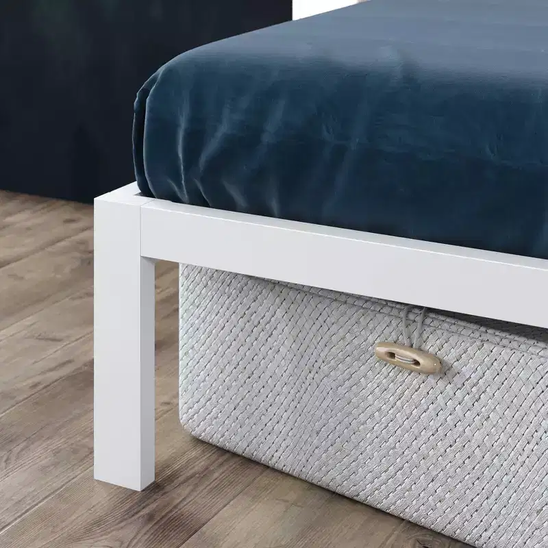 Mia 14 Metal Platform Bed Frame White - Zinus