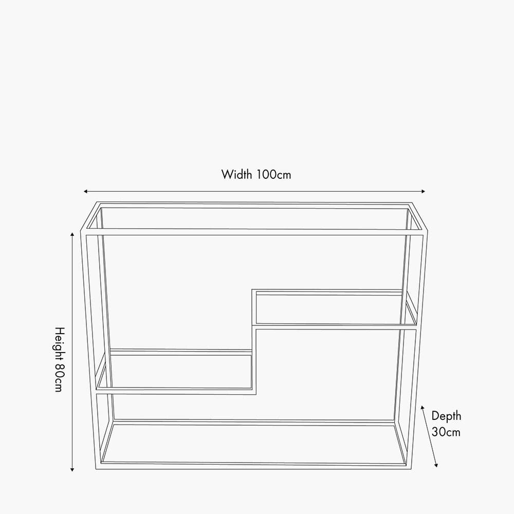 Silver & Glass Tiered Console Table