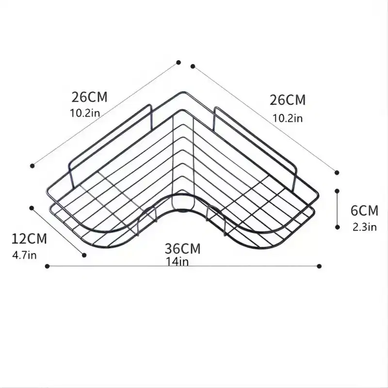Wall Mounted Bathroom Shelf, Shower Caddy Rack, No Punching Triangle Storage Rack For Bathroom Kitchen, Bathroom Accessories