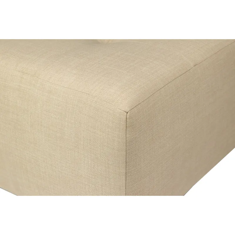Button Tufted Upholstered Square Ottoman | Blue | Modern Accent Footrest