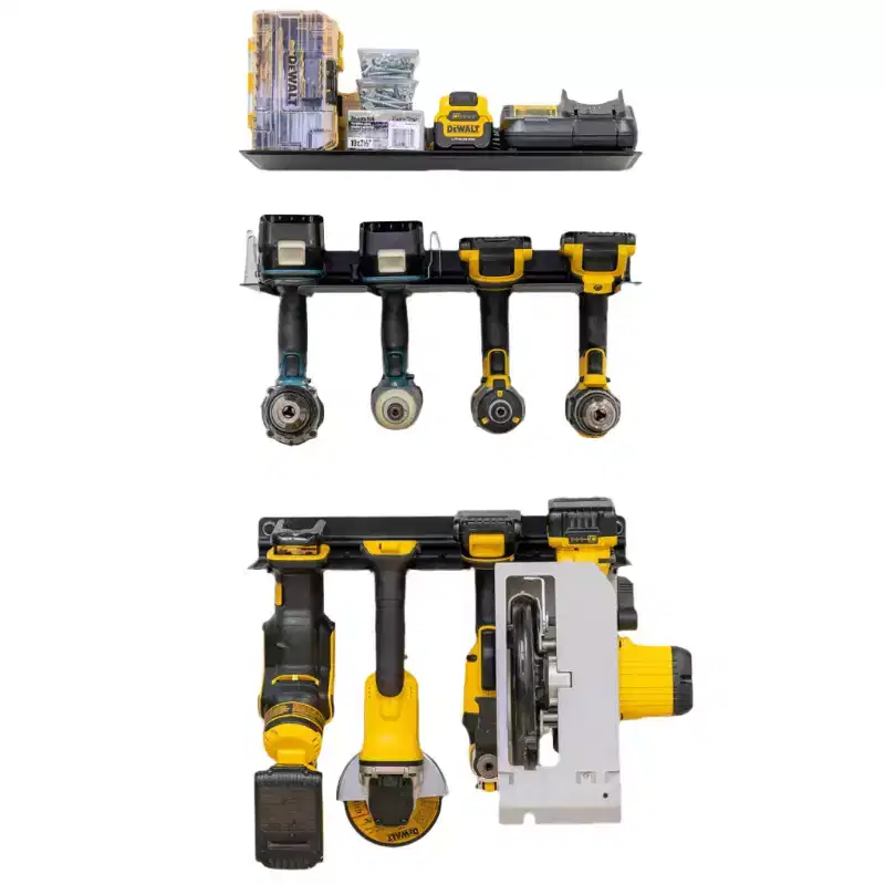 Power Tool Organizer Kit, Wall-Mounted Steel Rack for Garage