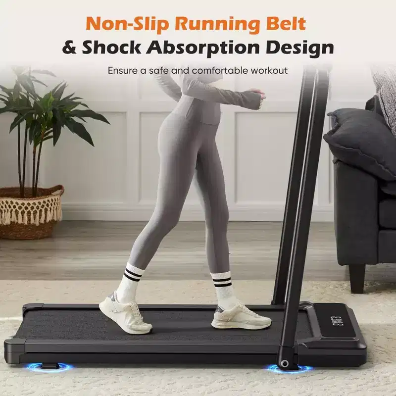 NAYSAYE Walking Treadmill Compact Under Desk Walking Pad Quiet Portable Fitness Machine for Home and Office Exercise, Black, 42.2*22.05*38