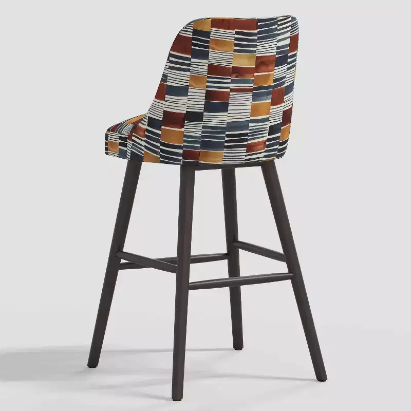 31 Geller Modern Geometric Counter Height Barstool with Footrest - Threshold