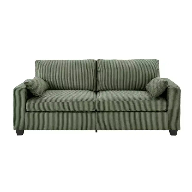 Modern Fabric Upholstered Loveseat with Removable Covers