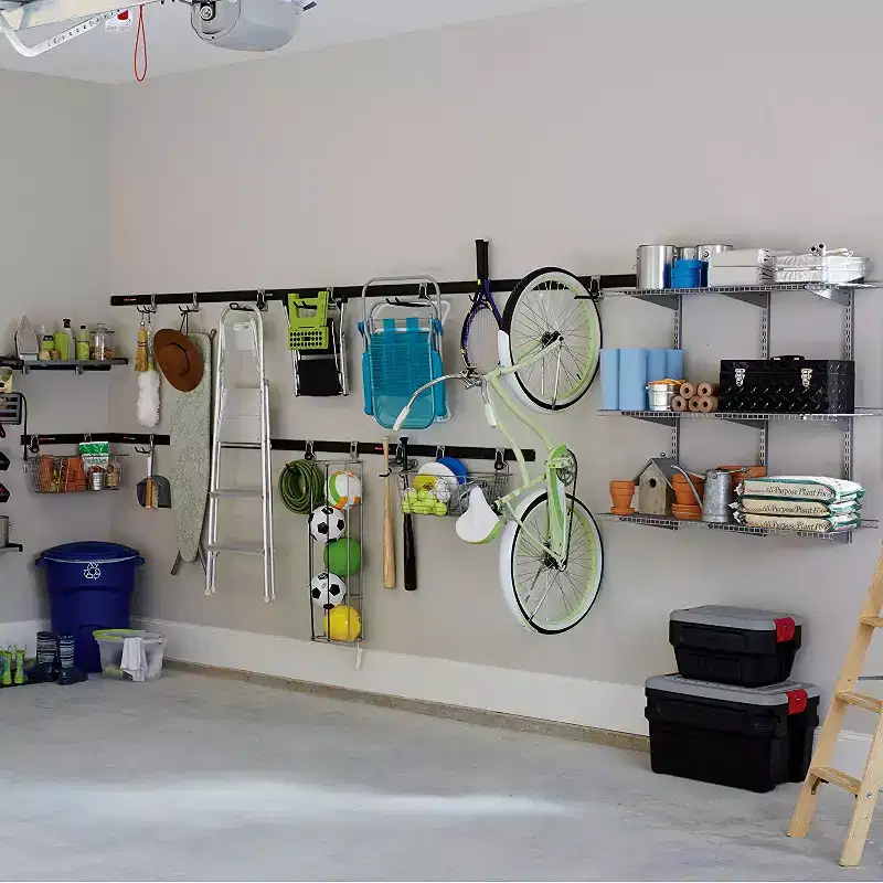 Garage Storage Vertical Wall Hook Bike Rack, 4-Pack