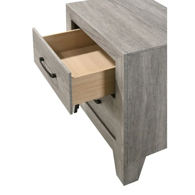 Jan 6 Piece Gray Rustic Platform Bedroom Set
