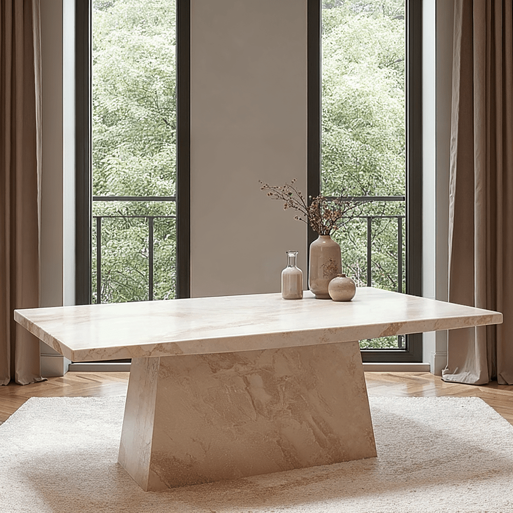 Taupe & Cream Marble Coffee Table