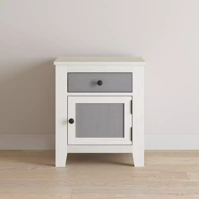 Child Craft Ocean Grove 1 Drawer Nightstand for Nursery or Bedroom, Large Storage Drawer, Made of Sturdy Pinewood, Non-Toxic, Baby Safe Finish
