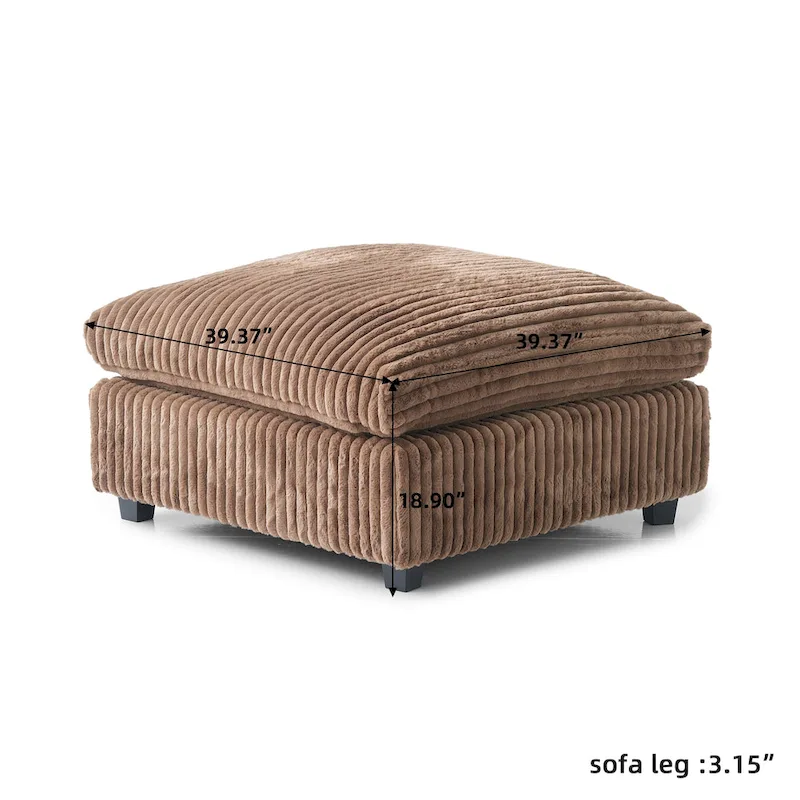 6-Seat U-Shape Modular Sectional Sofa, Oversized Plush Comfy Sofa Couch with Multiple Cushions
