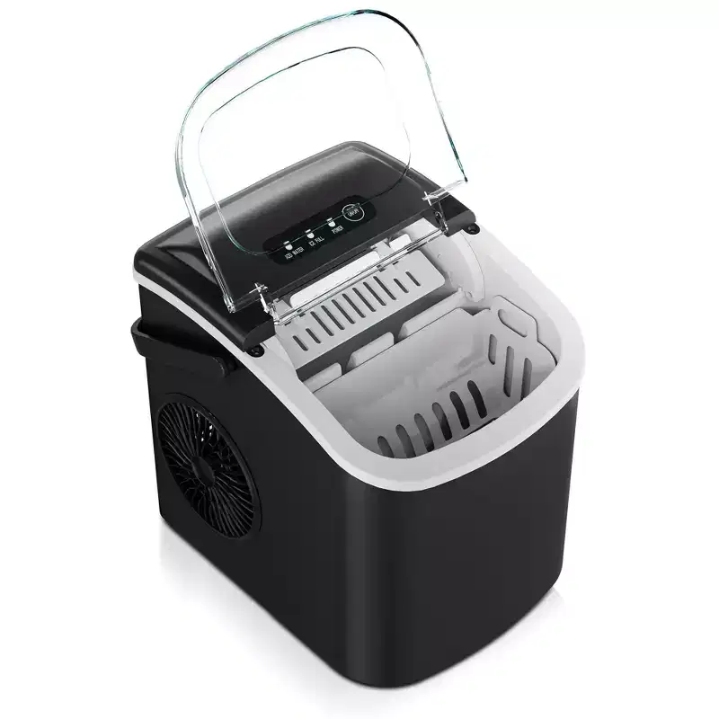 EUHOMY 26 Lbs. Countertop Bullet Ice Maker, Black
