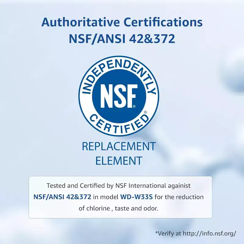 Waterdrop WD-C33-4 Replacement For GE Profile Opal Nugget Ice Maker Water Filter, NSF 42 and 372 Certified, BPA-Free, 4 Counts