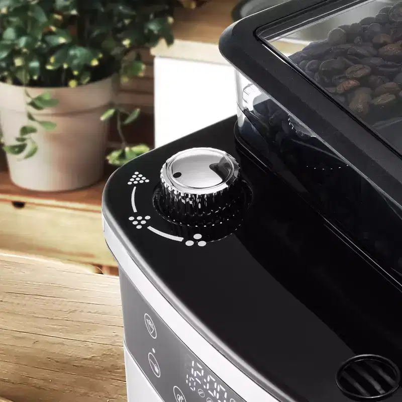 Melitta Aroma Fresh Plus 10c Drip Coffeemaker with Coffee Grinder: Stainless Steel, Digital Display, Automatic Shut-Off