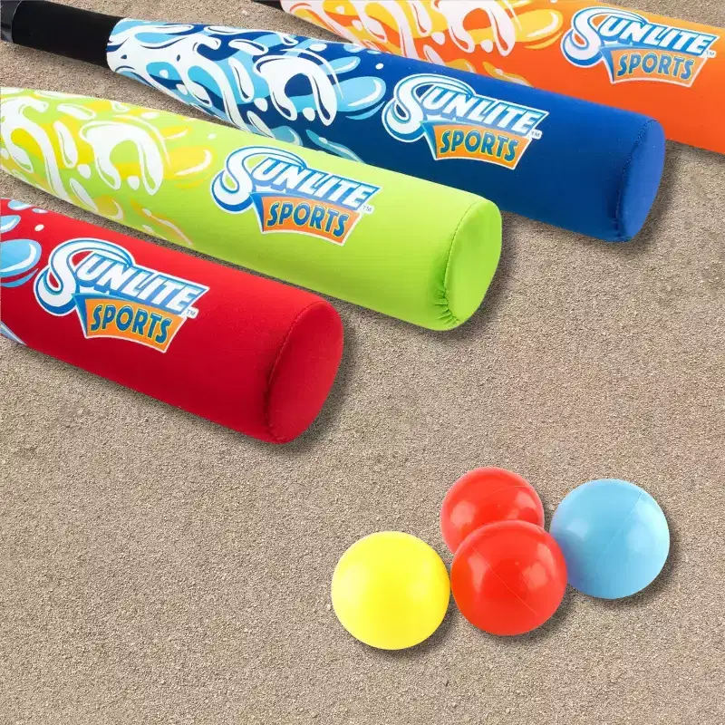 Sunlite Sports Water Baseball Game Set  Neoprene Bat & Ball for Kids & Families, Pool, Beach, Backyard & Outdoor Play