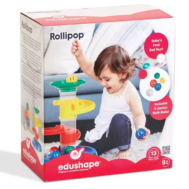 Edushape Rollipop Jumbo Sized Balls Raceway - 13 Pieces
