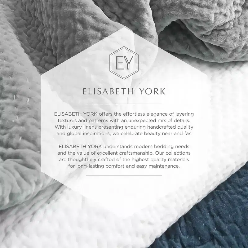 EY Essentials Chander Dove Queen Coverlet Bedspread