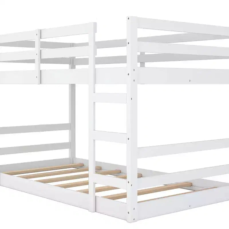 Whisen Full Over Full Bunk Bed with Ladder, Solid Construction