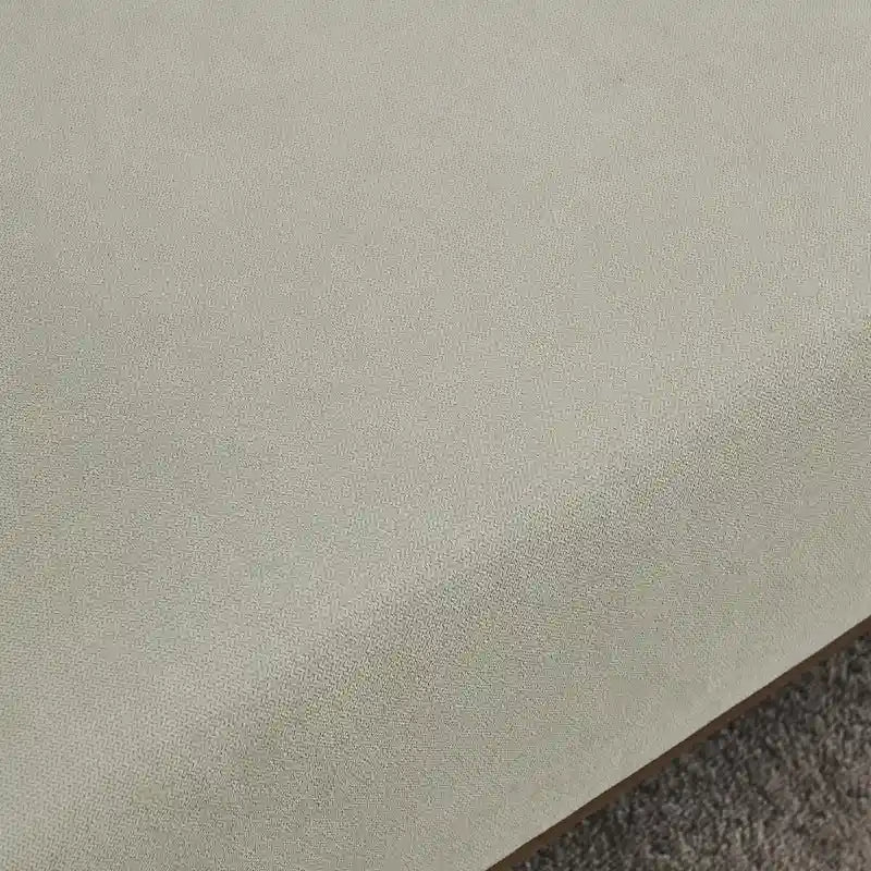 3-Seat Linen Sofa – Grey / Beige / Orange, Modern Minimalist, Metal Legs & Steel Trim, Seats 3