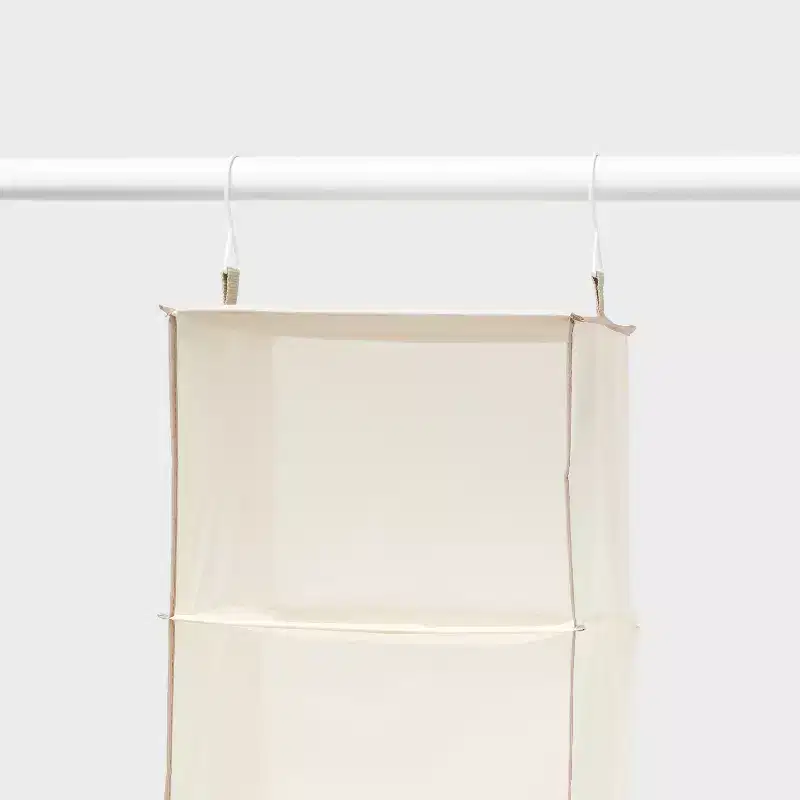 6-tier hanging wardrobe storage rack, brown