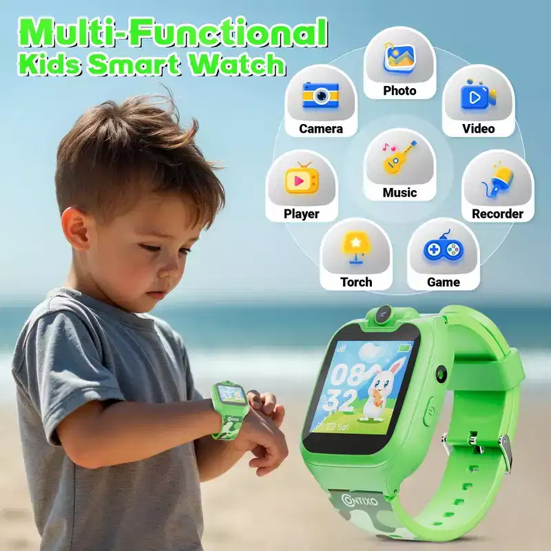 Contixo Kids Smartwatch with Camera, 1.54 HD Touch Screen, 16 Educational Games, Music, Video & Audio watch Toys For Boys & Girls Ages 3-12