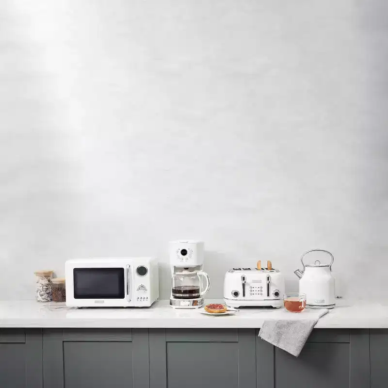 Haden 700W Compact Countertop Microwave Over Ivory