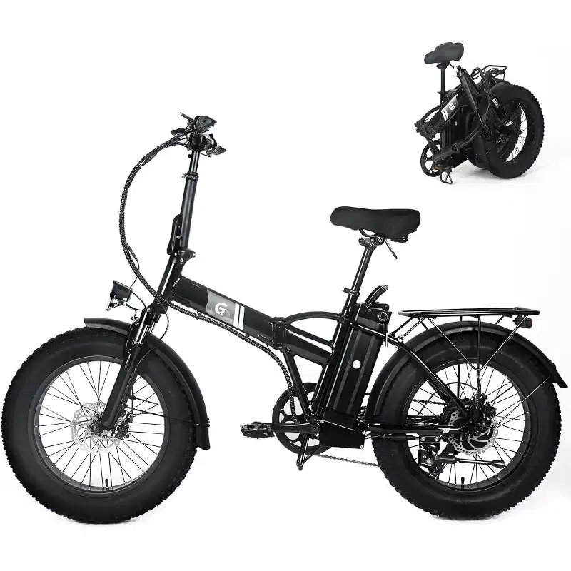 Electric Bike for Adults,20 x 4.0 Fat Tire Folding Ebike,48V Removable Battery and 7-Speed Gears Ideal for Commuting