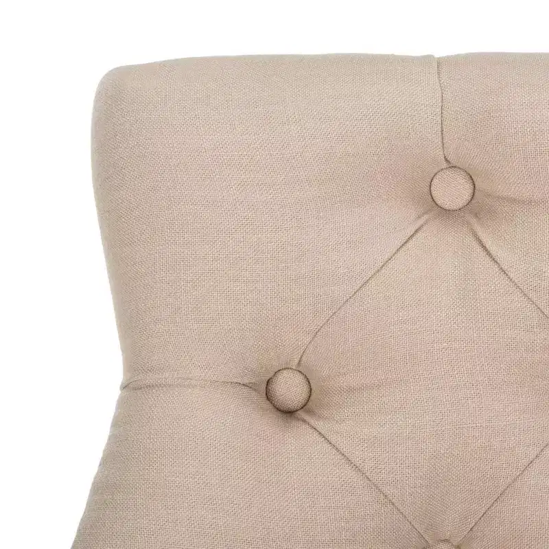Tufted Wing Back Bar Stool