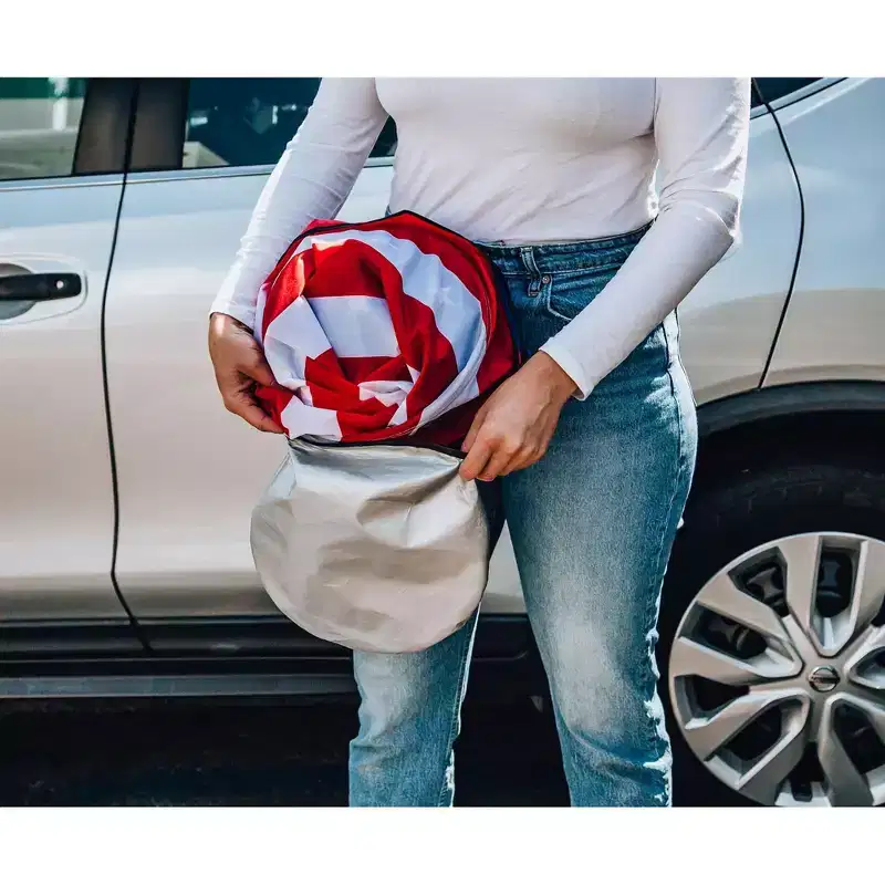 Surreal Entertainment American Flag Sunshade for Car Windshield | 64 x 32 Inches