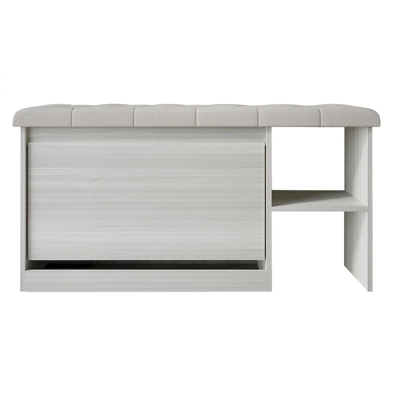 CraftPorch Multifunctional Flip-Drawer Storage Shoes Bench