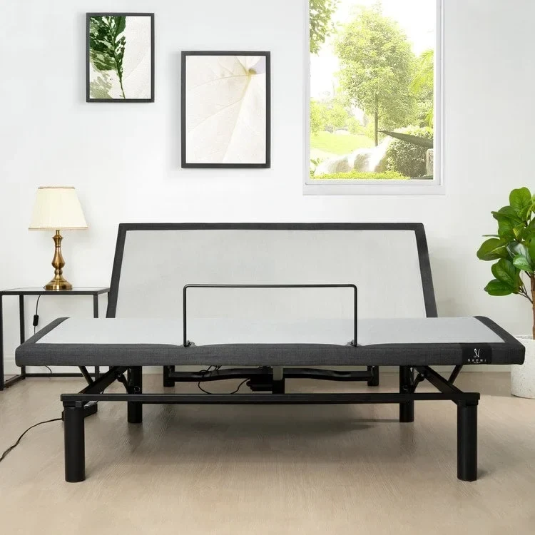 Adjustable Electric Bed Frame Base, 3-Speed Head & Foot Massage, Wireless Remote, USB Ports