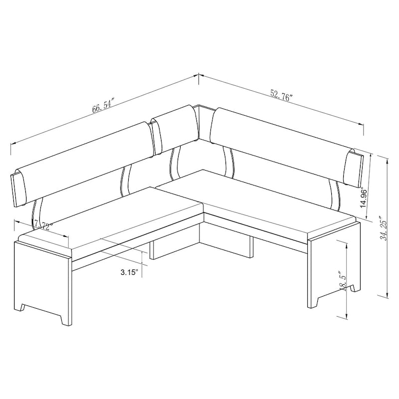Upholstered Nook with Solid Wood Frame